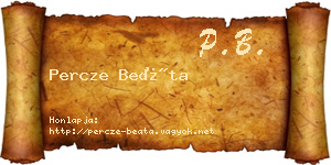 Percze Beáta névjegykártya