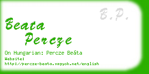 beata percze business card