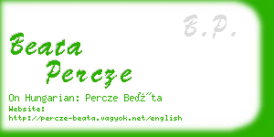 beata percze business card